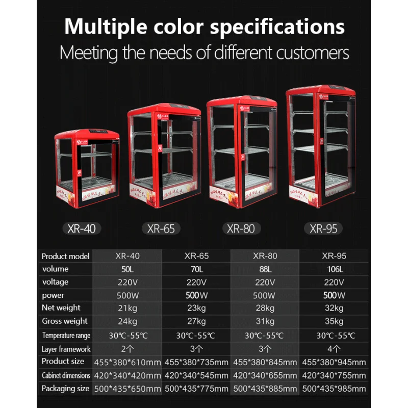 custom.Convenience Store Hot Food Heater Display Cabinet Beverage Heating Cabinet