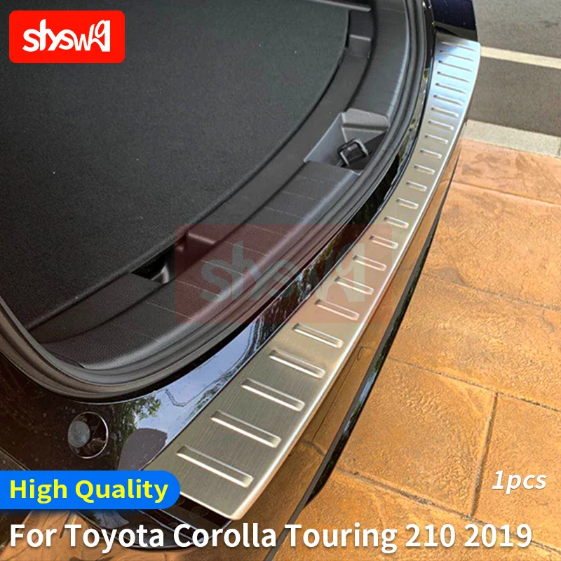 High Quality SUS304 Fitting for TOYOTA 2019 COROLLA TOURING 210 Rear Bumper Plate Scratch Protector Trim Car Styling Accessories