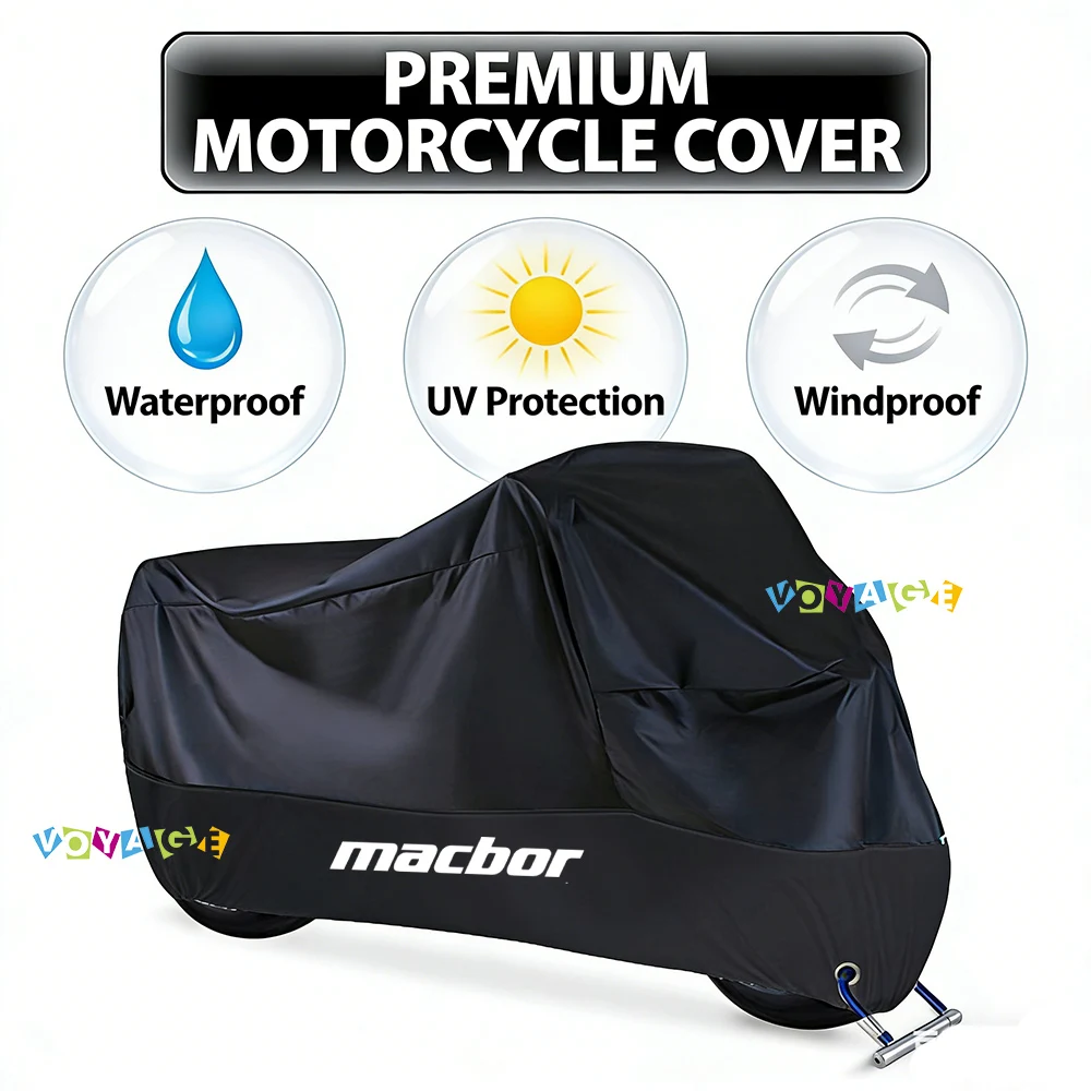 

For Macbor Montana XR1 XR5 500 Rockster Flat 125 EVO Moto Accessories Waterproof Outdoor Scooter UV Protector Dust Rain Cover