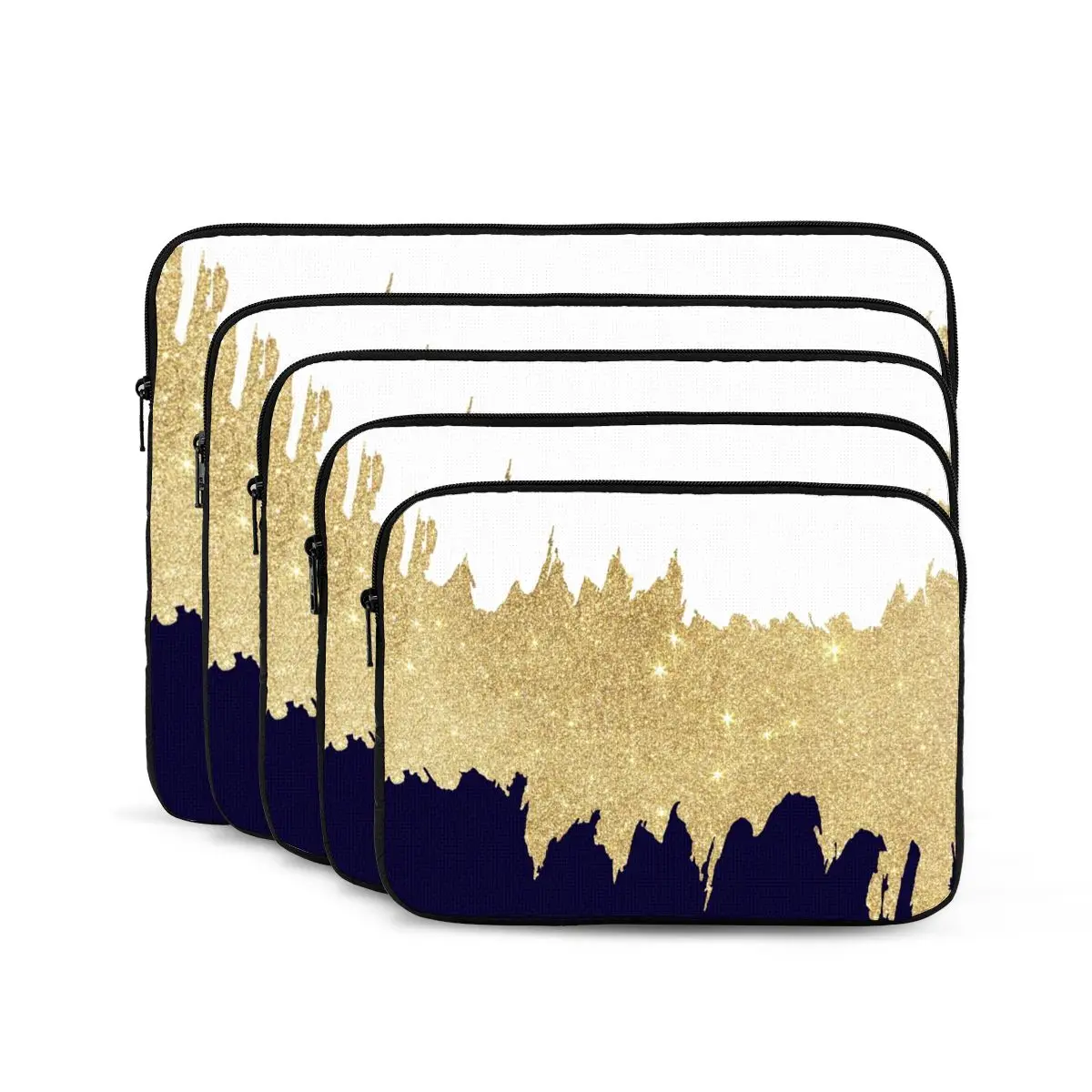 Black And Gold Glitter Pattern (7) Notebook Laptop Bag Case Pouch Notebook Sleeve Cover Bag Tablet Shockproof Case Bag