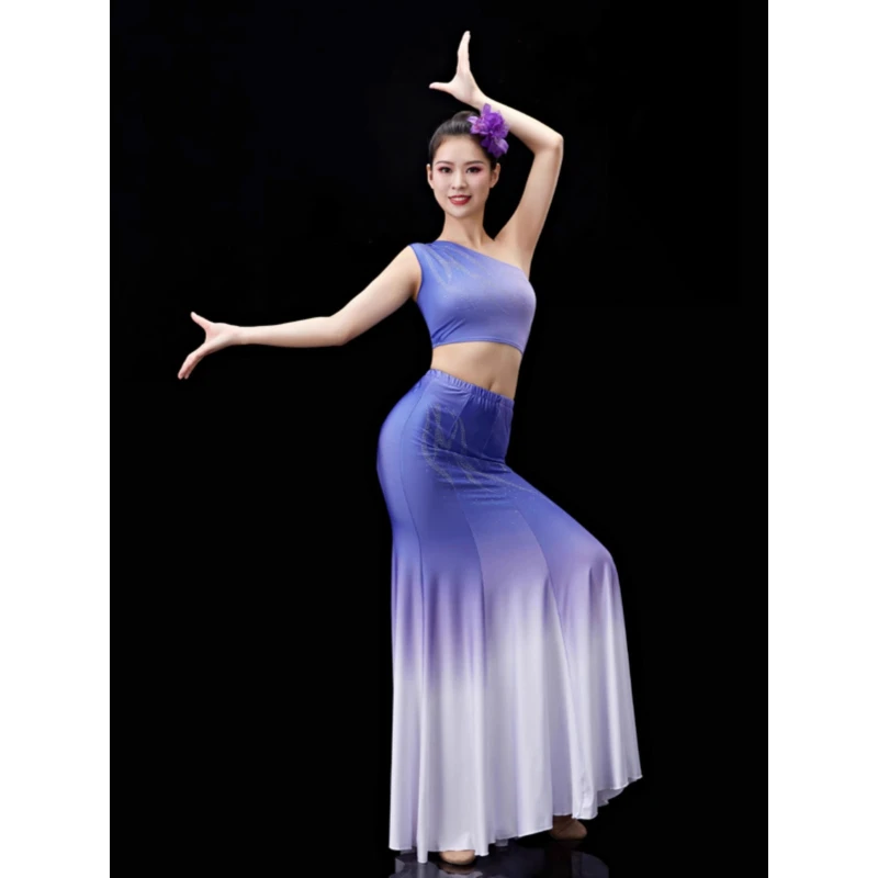 Dai Dance-Disfraces folklóricos chinos Hmong para mujeres y niñas, ropa de bailarina de pavo real, falda tradicional de cola de pez, puesta en escena de pavo real