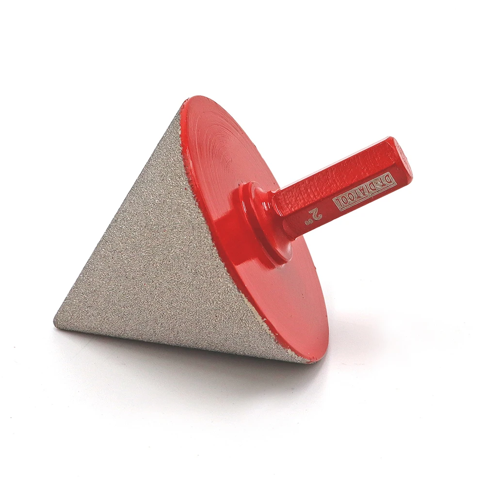 DT-DIATOOL 2 pçs hexágono shank diamante chanfro bits para telha cerâmica porcelana hex connextion dedo fresa moedor de ângulo