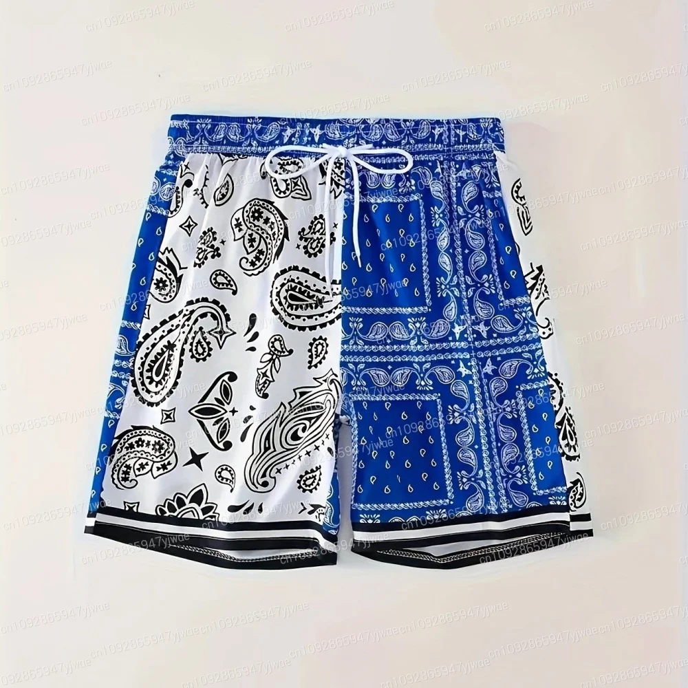 2052 Women Summer Hawaii Print Beach Shorts New Fashion Plus Size Men Women Daily Shorts Csaual Trunks Shorts