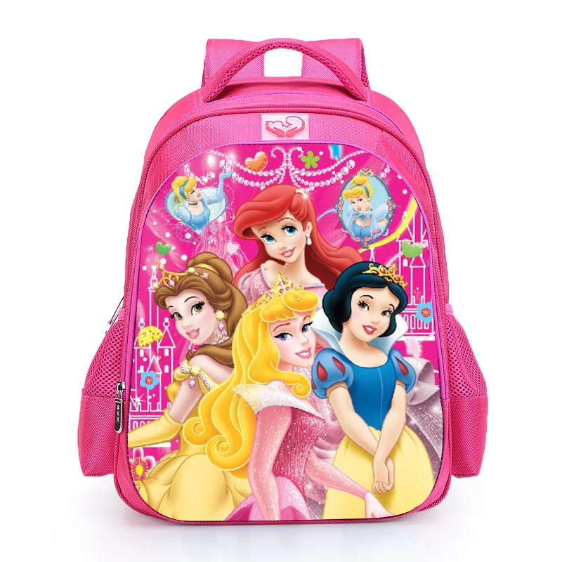 16 inch Girls School Bags Princess Cartoon Schoolbags Pink Backpack kids Cartoon Primary Bookbag Kids Mochila Infantil