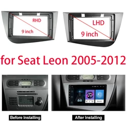 9 Inch Car Frame Fascia Adapter Android Radio Dash Fitting Panel Kit For Seat Leon 3 Ateca 2005-2012