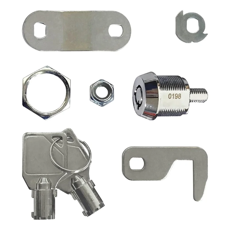 Cerradura de leva Tubular con gancho de repuesto, cerradura de leva Tubular con llave para puerta de almacenamiento, archivador de seguridad, cajón