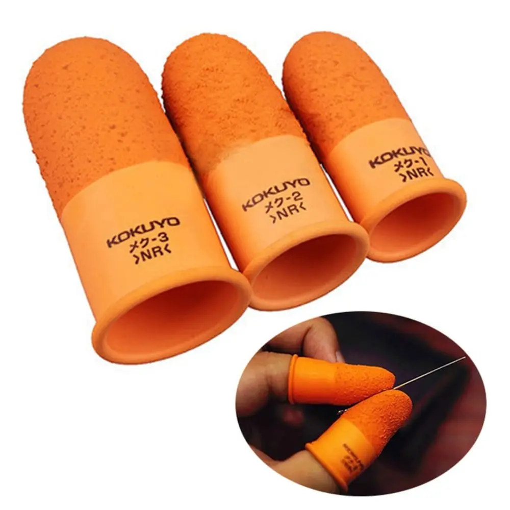 

Non-slip Finger Cover Multi-purpose Counting Sewing Handmade Fingertips Protector Gloves Orange Finger Cots Safety Supplies