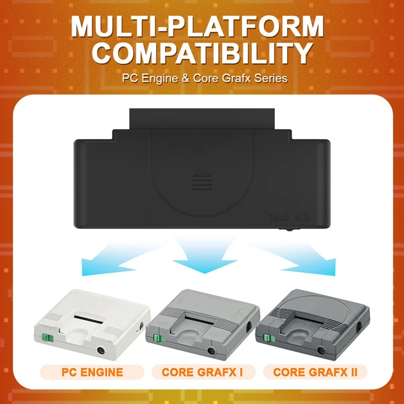 PC Engine RGB to 1080P -Compatible Video Audio Adapter with 16:9/4:3 Swith for PC Engine Game Console-ELEC