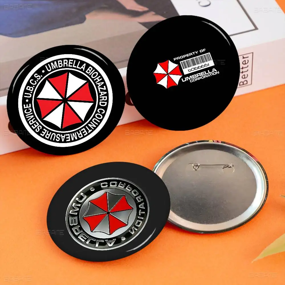 Game U-Umbrella C-Corporation New Brooches Soft Button Pin Funny Silly Gnarpy On A Skateboard Meme Badge Gamer Collection Gifts