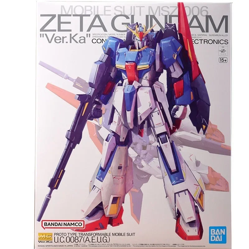 

Bandai Genuine MSZ-006 ZETA GUNDAM "Ver.Ka" MG Anime Action Figure Robot Collectible Assembly Model Toys Ornaments Gift Children