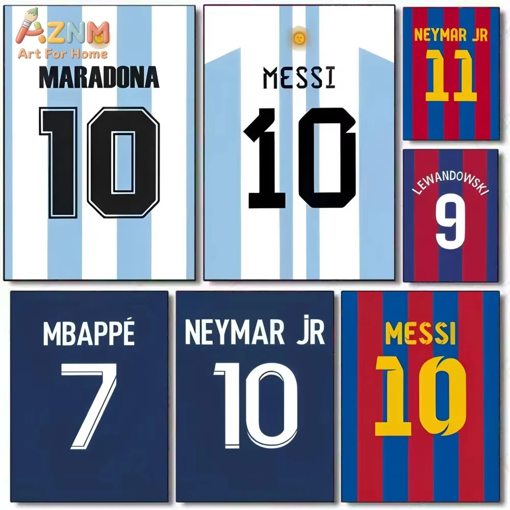 

1pc FUNNY Football Legend Painting Calligraphy Modern Canvas Poster for Home Decor Living Room Dormitory Wall Art