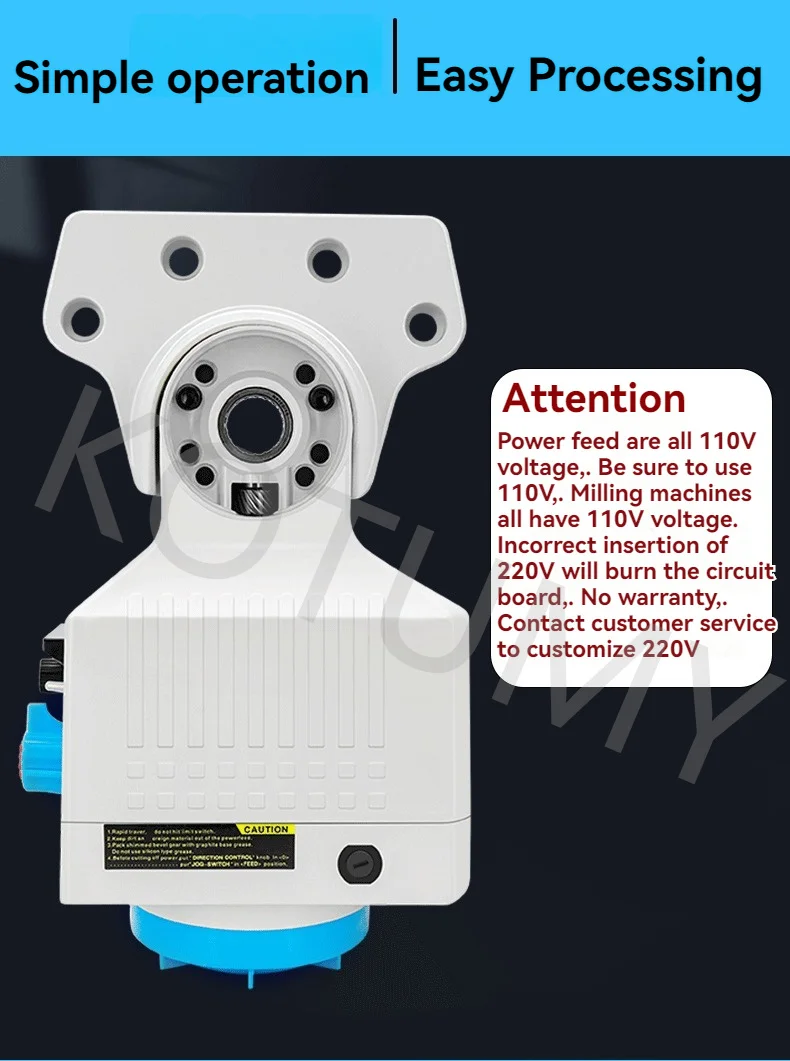 AL-510S Power Feed 650in-lb 200RPM AC220V / 110V Power Table Feed Larger Torque Milling Machine X Y Z axis Automatic Feeder