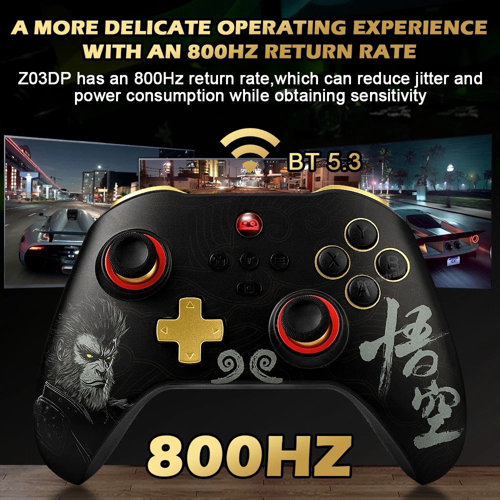 Z03DP Black Myth Wukong Gamepad 800Hz Wireless Dual Vibration