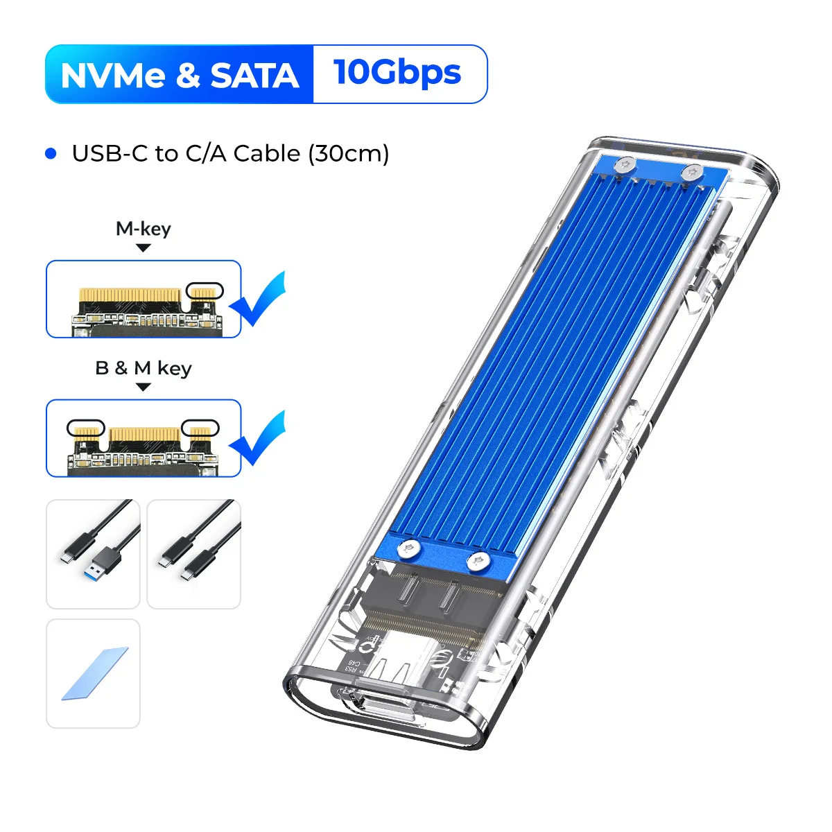 Orico-nvme ssd m2 ssdエンクロージャー,m.2からusbタイプc
