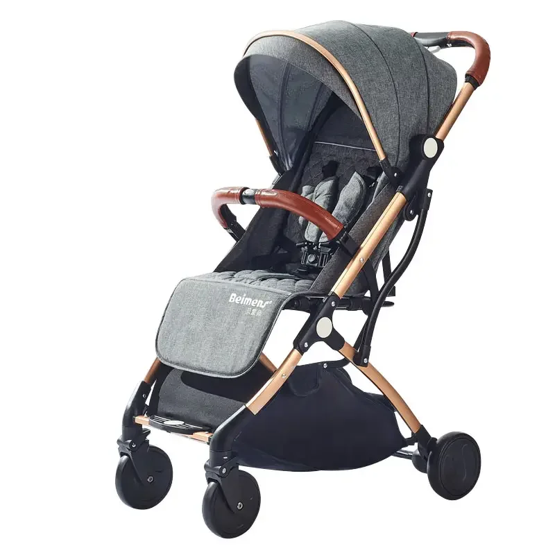 New lightweight compact baby stroller easy folding two-way push  for kids use on plane with pull handle