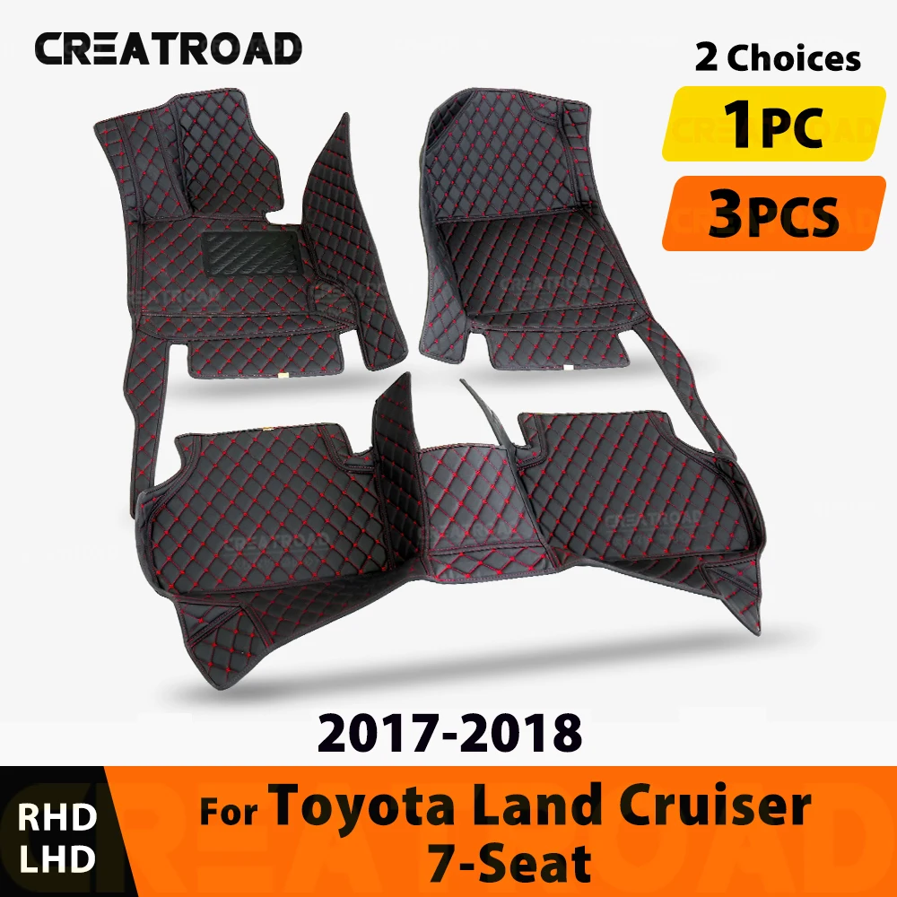 

Car Floor Mats For Toyota Land Cruiser 7 Seats 2017 2018 Custom Auto Foot Pads Automobile Carpet Cover Interior Accessories