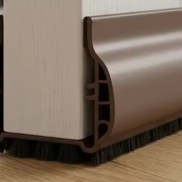 Silent Door Bottom Seal Strip 93cm TPE Weatherstrip For Noise Reduction Windproof Draft Stopper Easy Install Home Soundproofing