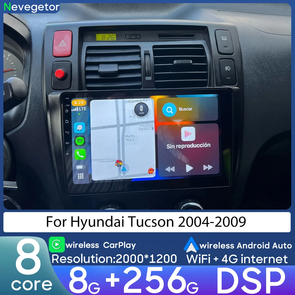 

For Hyundai Tucson 2004-2009 Car Intelligent Multimedia Player Android Auto Navigation GPS Android Auto Car Video Player