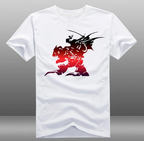 Casual Game Final Fantasy VI T-shirts FF6 White 100% Cotton Short