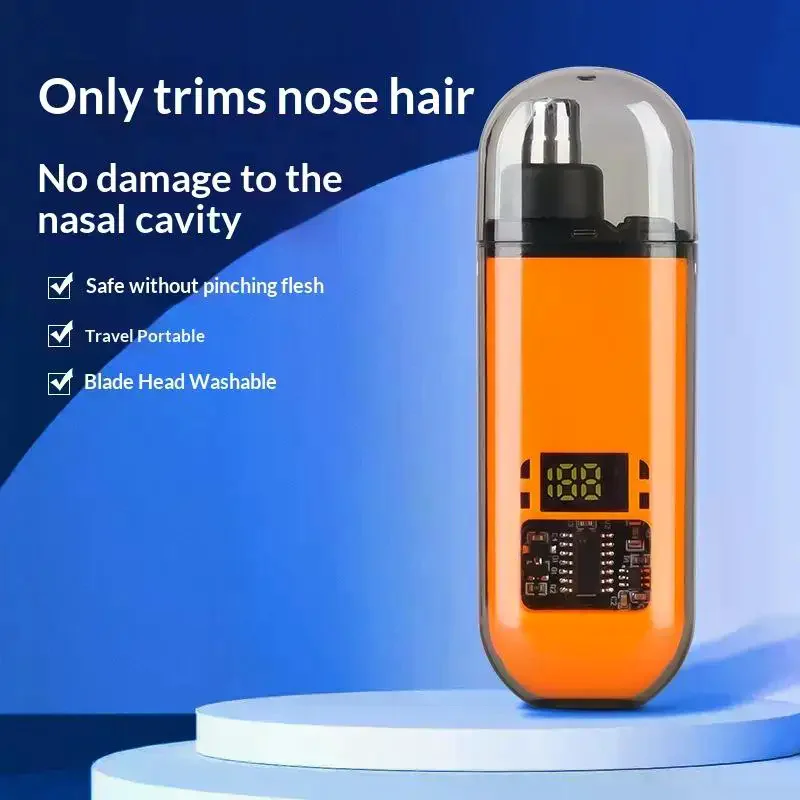 USB Rechargeable Nose Ear Hair Trimmer Men Mini Portable Electric Clipper Quick Charging Low Noise Washable view 3