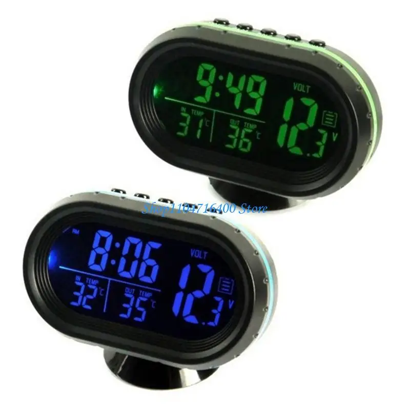 

y1gd Multi-Functional for Smart Digital Vehicular Clock Car Digital Clock with Thermometer Automotive Voltmeter for Car Truck