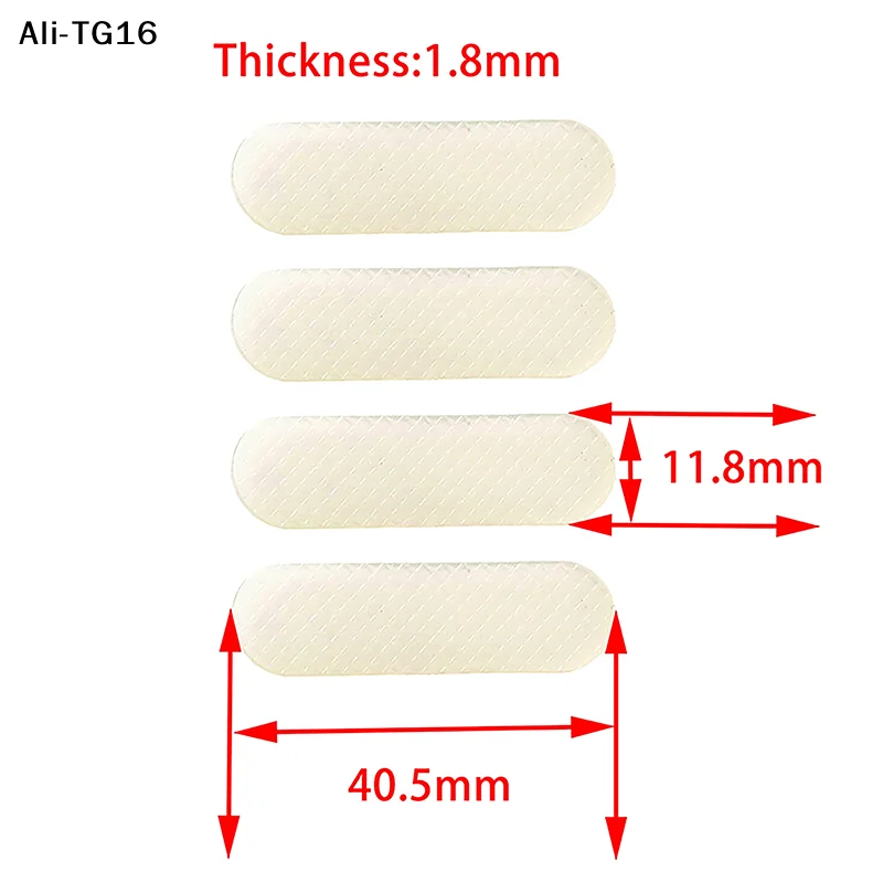 【A6Ry】4Pcs/Sheet Silica Gel Rubber Shockproof Protective Feet Pad For Keyboard Base 1.8mm Thick  Self-adhesive Bottom Pads