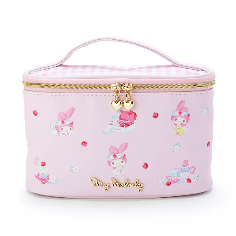 Women Makeup Bag Kawaii Hello Kitty Melody Cinnamoroll Portable Multifunction Handbag Box Travel Storage Organize Cosmetic Bag