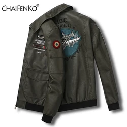 Man Leisure Fashion Locomotive Coats New Leather Clothing Jacket Spring Autumn Windproof Simplicity Keep Warm Coat Tops Man