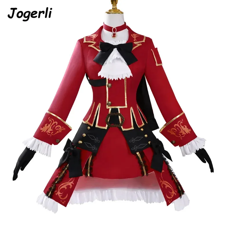 Jogerli FF14 الشيطان الأحمر الخيال المرأة لعب الأدوار تأثيري ازياء لعبة البدلة كامل Seta;k6;8'،