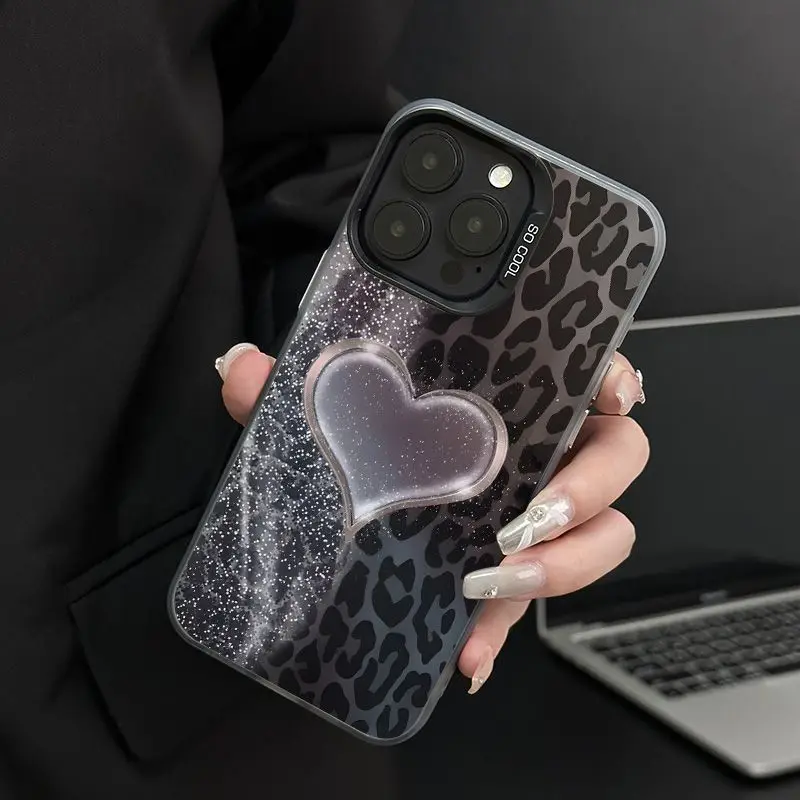 Black Panther print love iPhone16 phone case iPhone15promax Premium Color Silver iPhone14 Fall resistant iPhone13