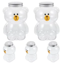 Cute Bear Water Bott Milk Tea Drinking Cup Portable Drink Bottle Kitchen Milk Tea Water Bottle Home Couple Christmas Bottle Gift