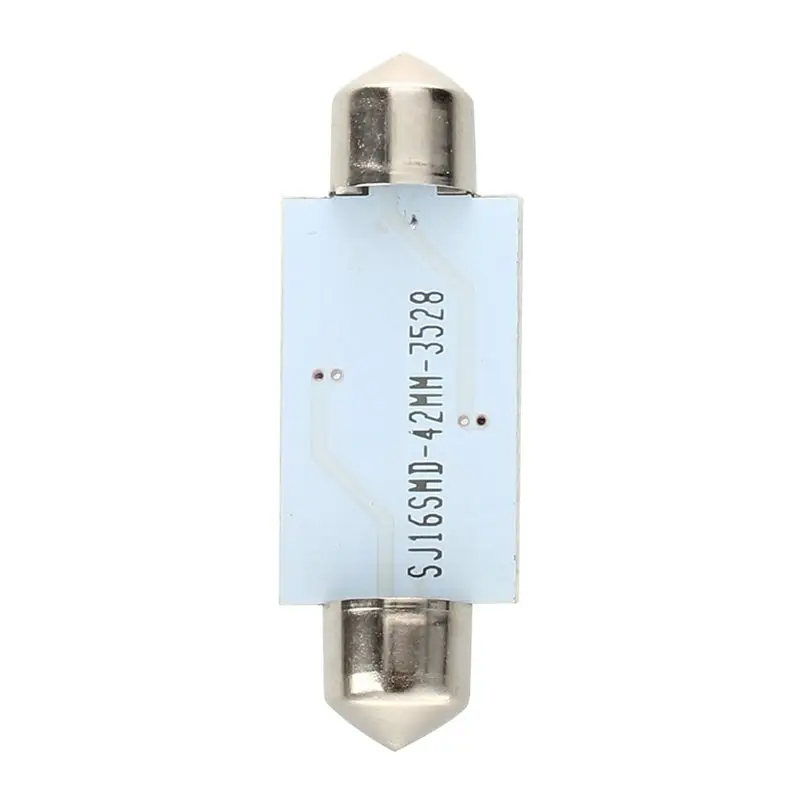 Exquisite-30 PCS 16 Torpedo Car Bulb LED SMD 3528 42 Mm - White