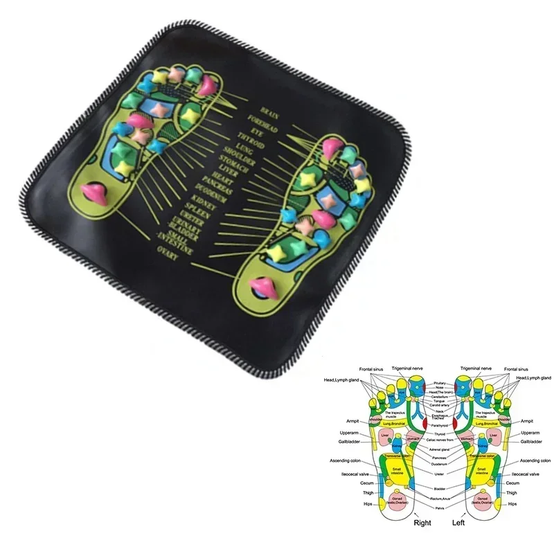 

Foot Massage Mat Acupressure Relax Massage Pad Trigger Point Heath Therapy Relax Pain Stress Relief Reflexology Walk Stone Road
