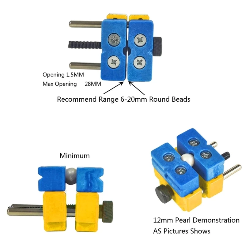Round Bead Vice Drill Mini Drill Press Vice Pearls Hole Fixing ABS Material