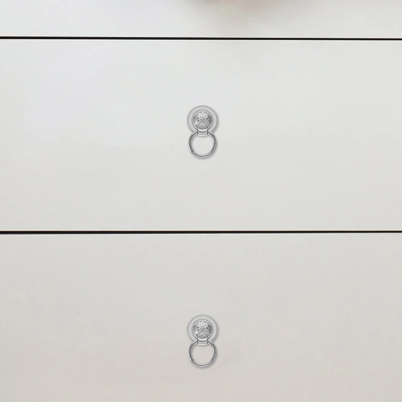 

4pcs Vintage Drawer Pulls Cabinet Handles Retro niture Pulls Metal Dresser Hardware Round Chrysanthemum Design For