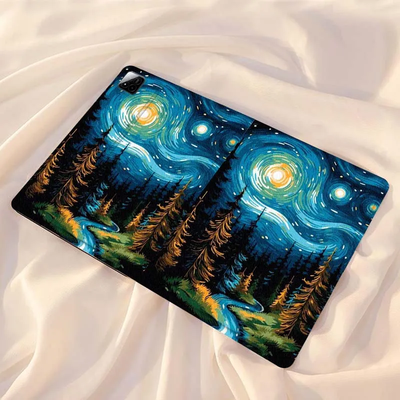 

Cartoon Starry Night Forest For Xiaomi Redmi Mi Pad 4 5 6 7 8 K SE Mini Pro Plus Max 10.1 11.2 inch Tablet Case