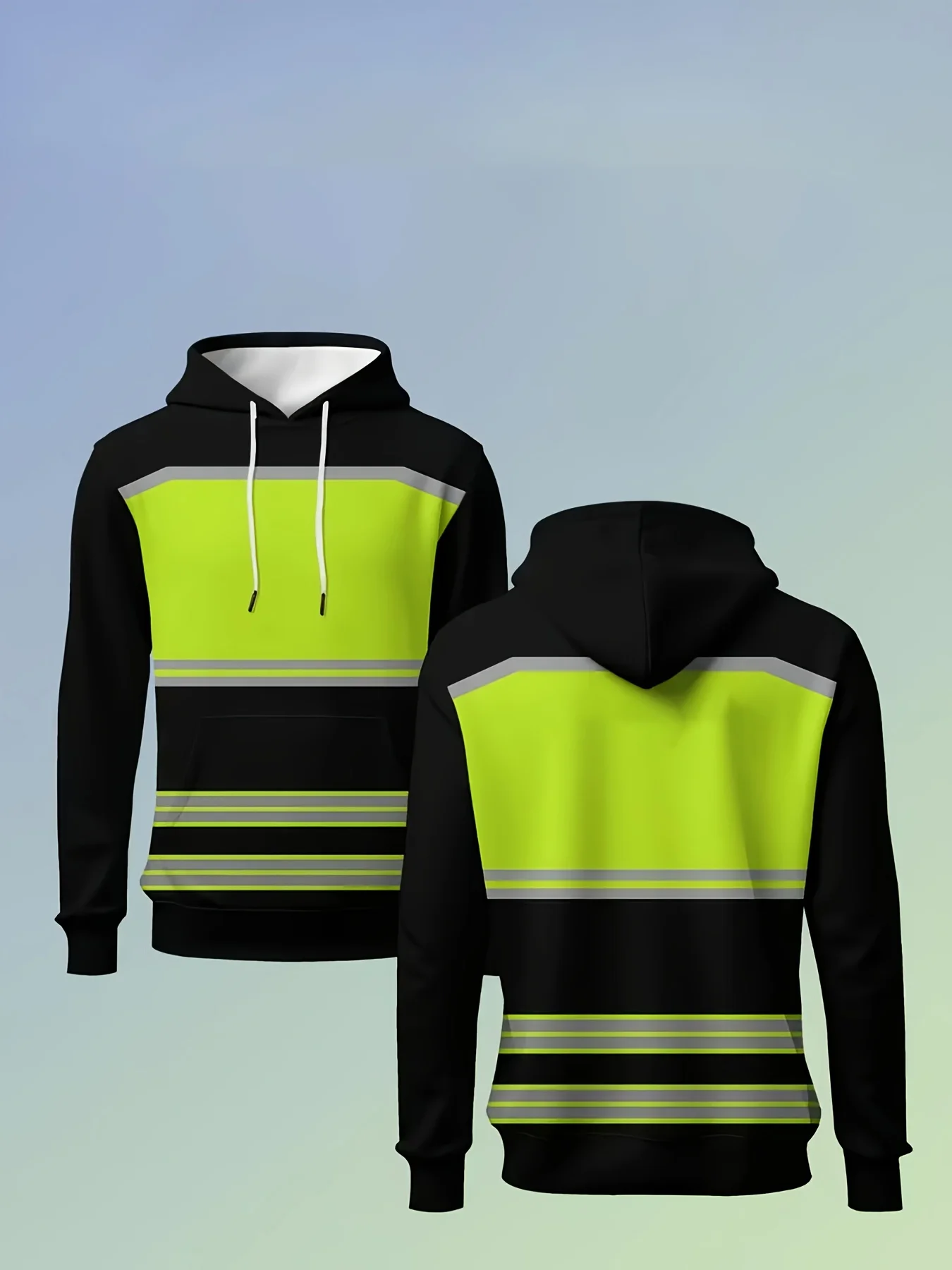 Men's sports and leisure hoodie with contrasting color splicing design, an exclusive gift for outdoor sports enthusiasts