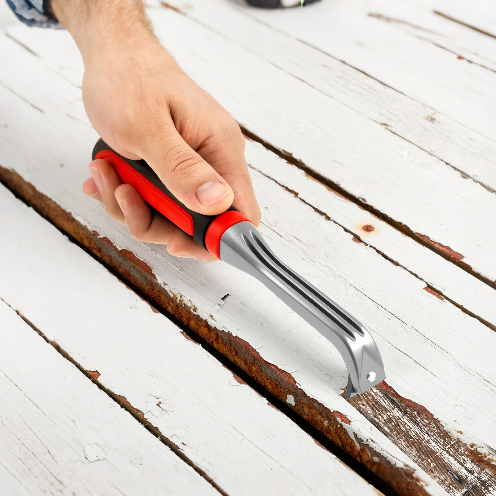 Outil de grattoir triangulaire, grattoir à peinture ergonomique, outil en carbure robuste polyvalent pour la peinture, le retrait des adhésifs pour le travail du bois