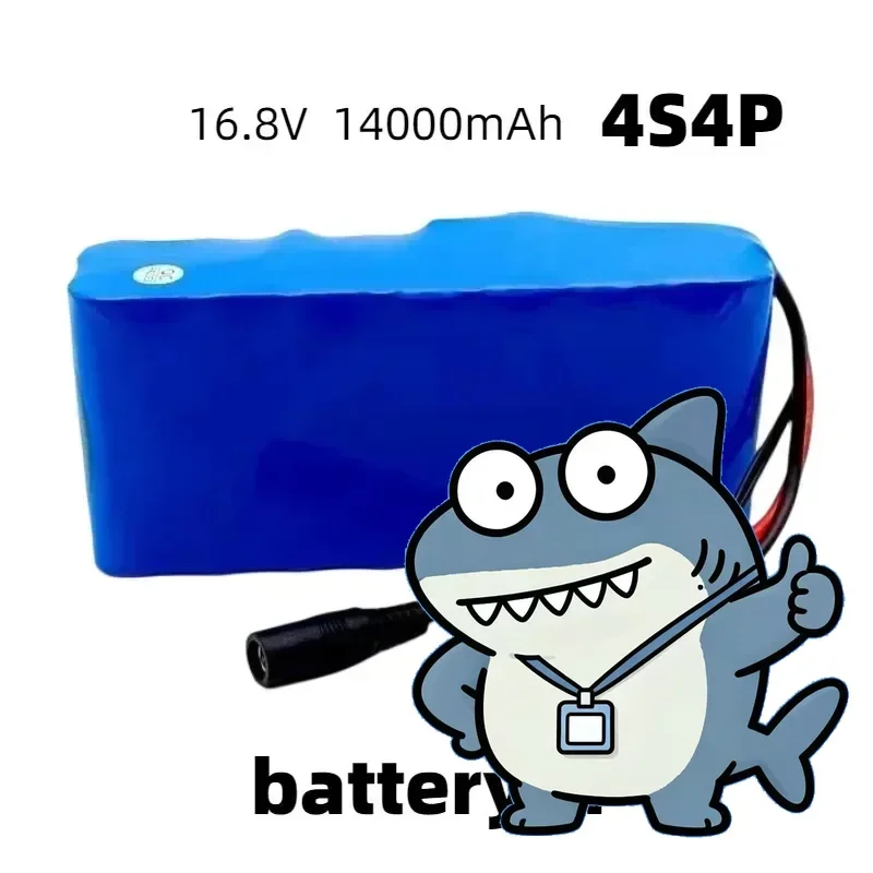 2026 New 4S4P 14.8V 14Ah 18650 lithium battery pack 16.8V LED night fishing light heater miner's light amplifier battery