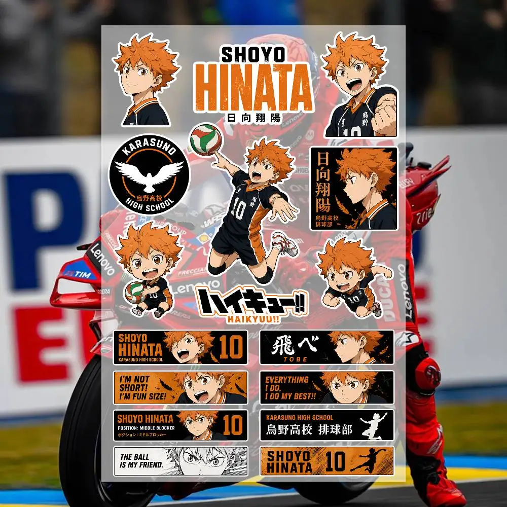 S-Shoyo Hinata  Decal Set High Quality Printed and Cut Stickers Motorcycle Sticker