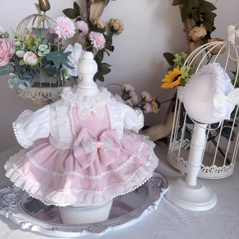 Roupas de algodão rosa, vestido de boneca, moda, frete grátis, 10cm, 20cm, 40cm, 15cm, 20cm