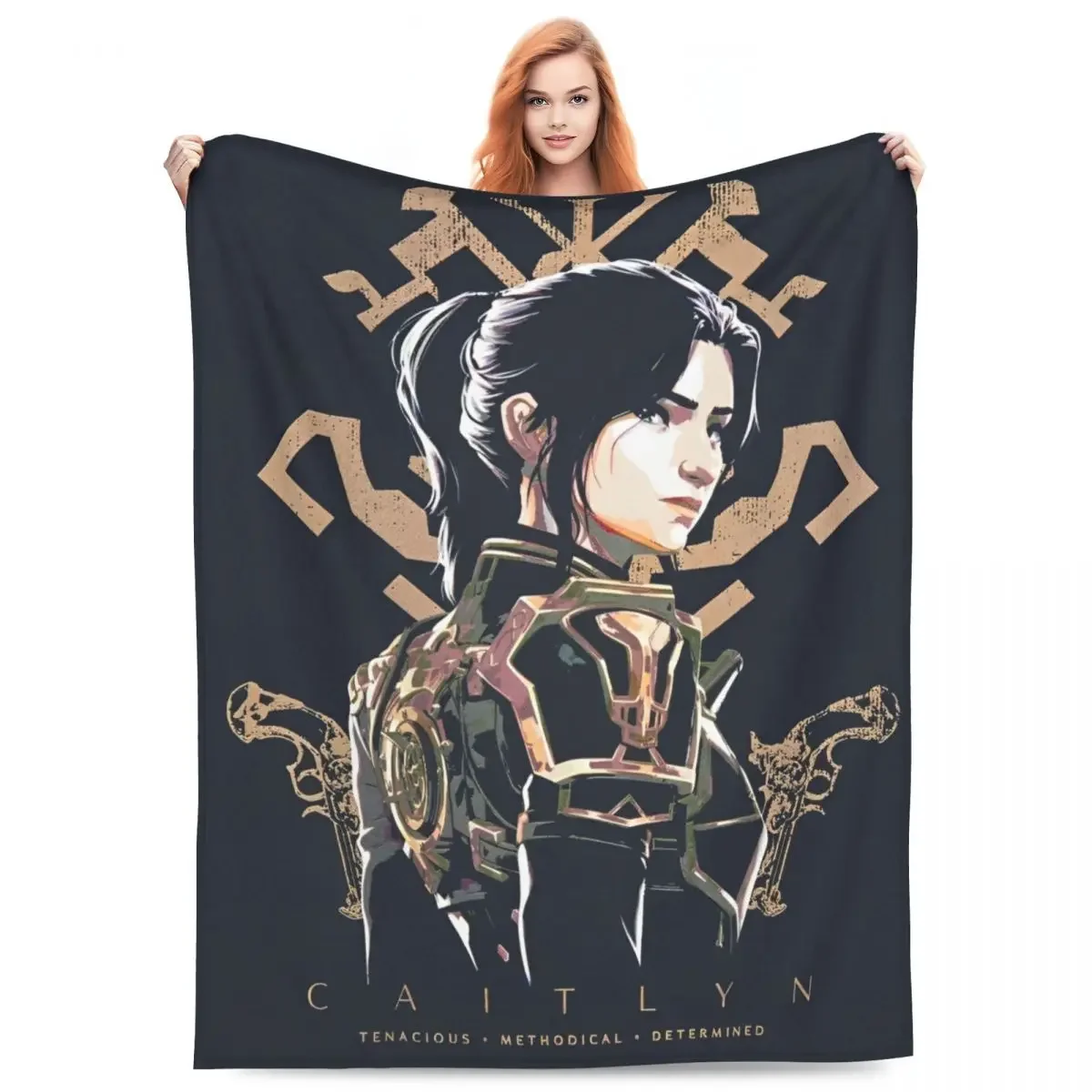 Arcane Caitlyn Game Flannel Blanket Warm Soft Throw Blanket for Outdoor Picnic Print Bedspread Sofa Bed Cover