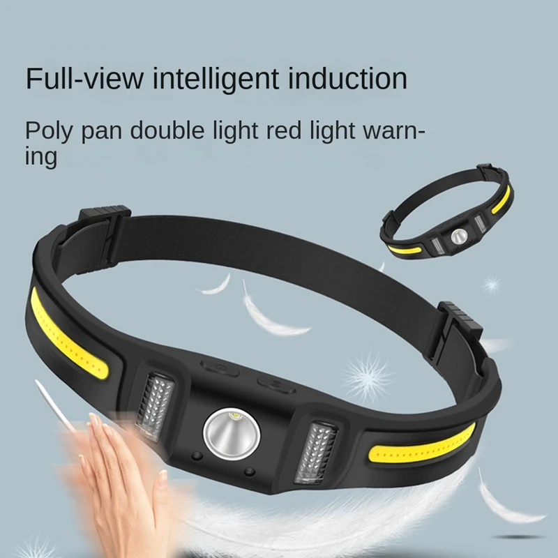Head Light Lamp Rechargeable,LED Head Light Lamp+Motion Sensor,Camping Lights Accessories Gear,Waterproof Head Light