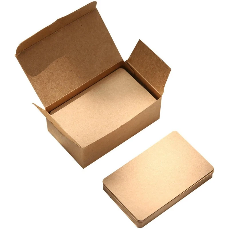 100 Brown Small Blank Index Cards & Flash Cards Blank Blank Business Cards to Write On Small Note Cards for Greeting Postcards