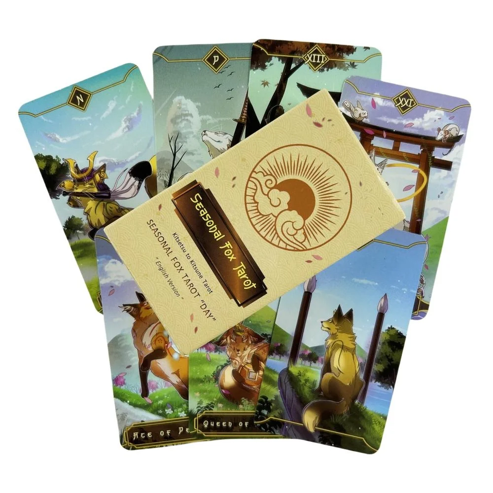季節のキツネ タロット キットシスからキツネ タロット 78 カード タロット 英語版