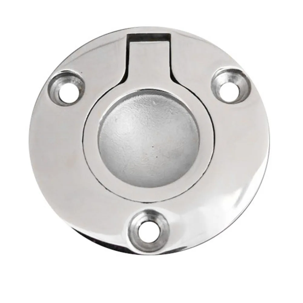 Sturdy Stainless Steel 50mm Round Flush Ring Handle Pull Long lasting for Cupboard Floor Door Basement Loft Boat