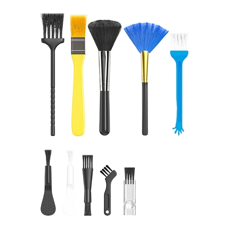 Easy Cleans Soft Brush Kits 10Piece Set for Furniture, Electronics, and Car Interior