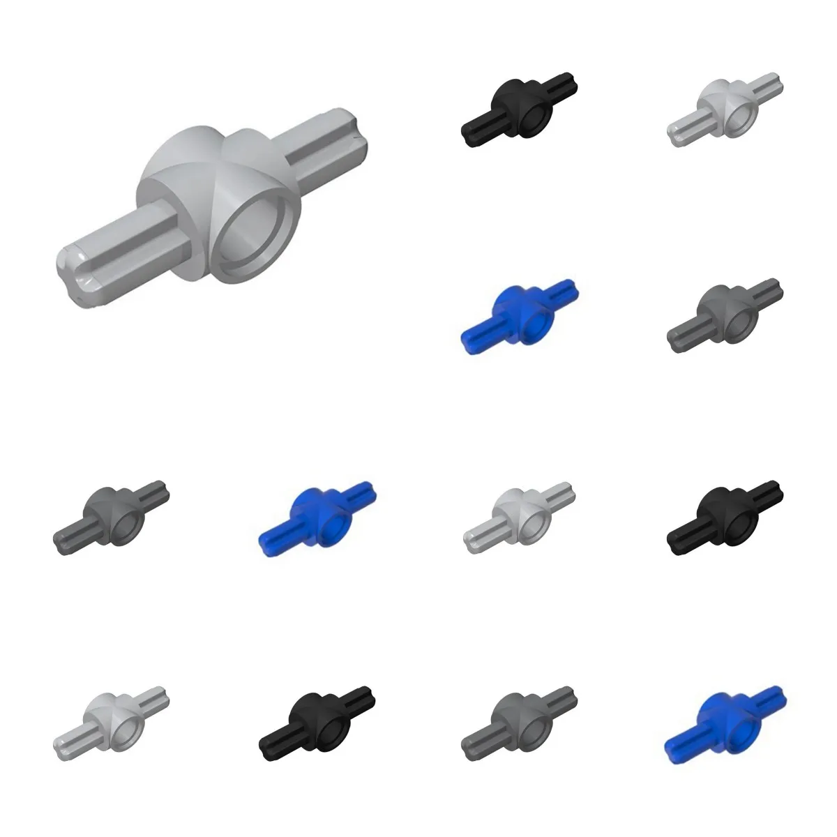 50pcs  Puzzle Particle 27940 Axle And Pin Building Blocks Connector Hub With 2 Axles Brick Educational Toys Gift Dropshipping