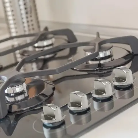 1PCS 6/8mm Silver Modern Kitchen Electric Cooker Oven Hob Control Switch Gas Stove Knobs for Household Hardware Replacement Tool