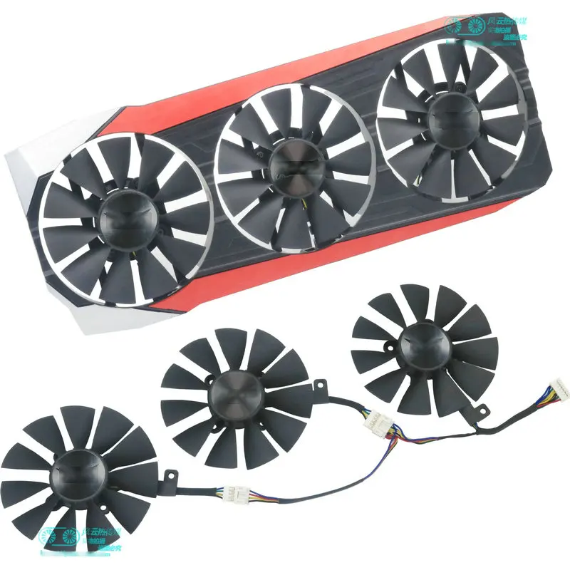 New Frame Shell Cooling Fans T129215SU PLD09210S12HH New Original for ASUS STRIX Raptor GTX980Ti R9 390X R9 390 Video Card